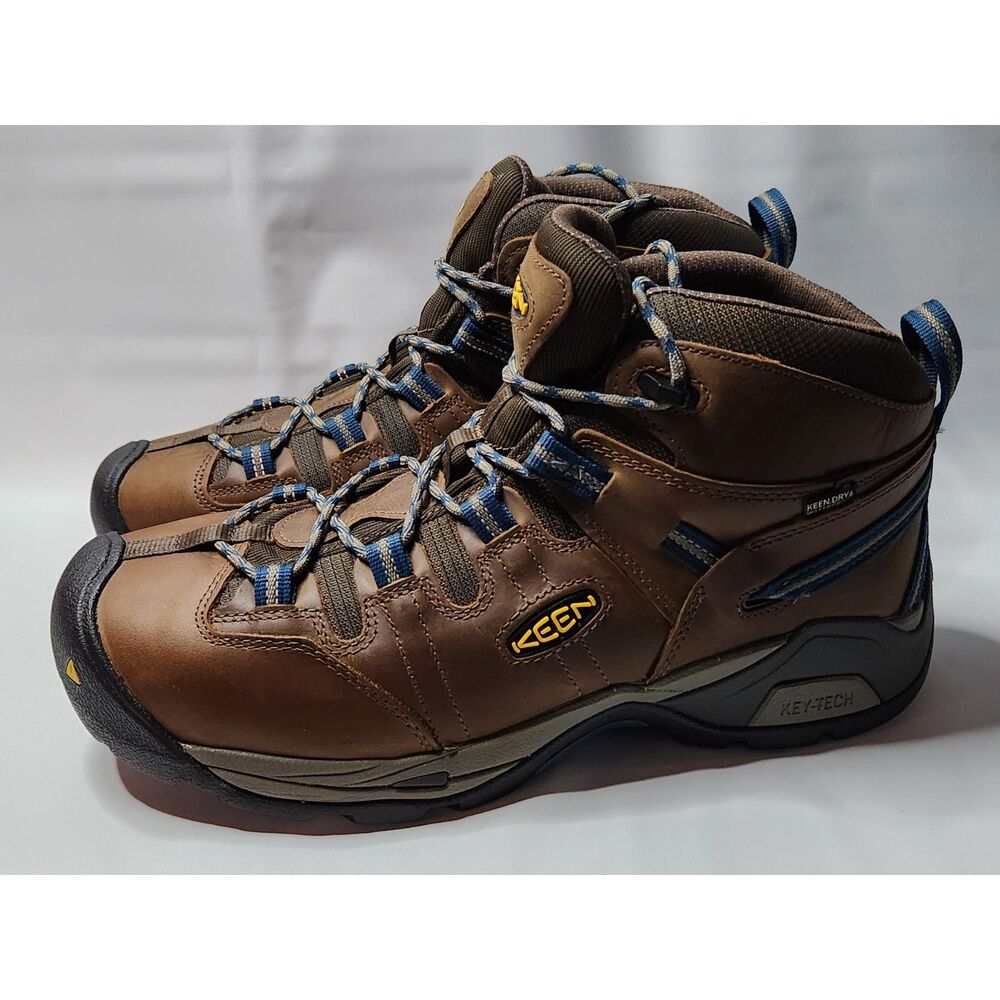 KEEN Detroit XT Mid WP Steel Toe Work Boots Men’s 13 EE Wide Cascade Brown